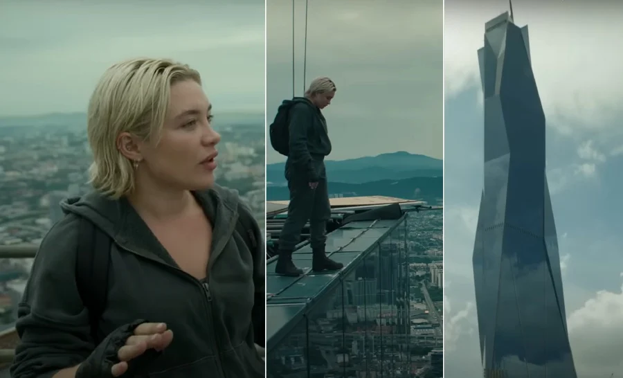 olsmsmtfpbjm001a Florence Pugh Takes a Leap from the World’s Second-Tallest Building for Thunderbolts Stunt.
