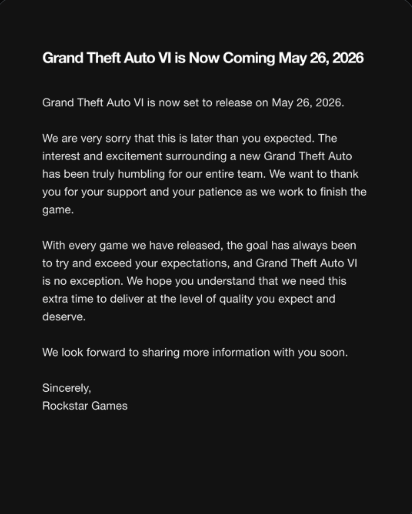 Screenshot-2025-05-02-181426 GTA 6 Officially Delayed: New Release Date Set for May 26, 2026.